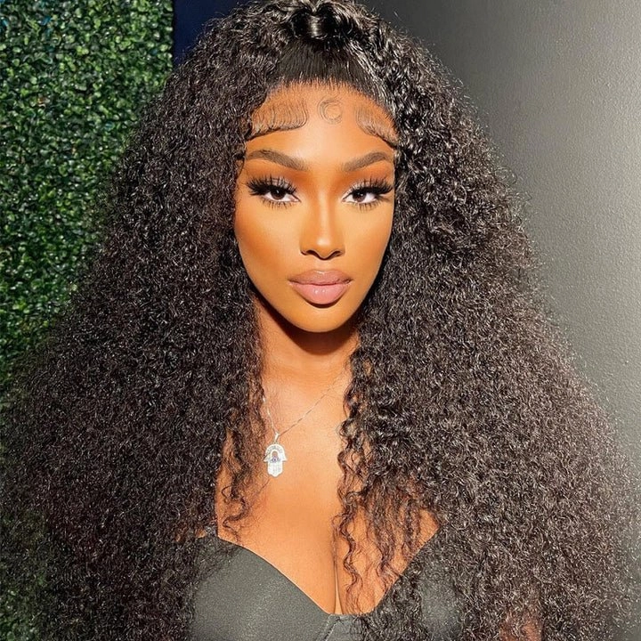 13x4/13x6 HD Transparent Lace Front Wig kinky Curly Hair Pre Plucked Hairline Real Human Hair Wig-Geeta Hair