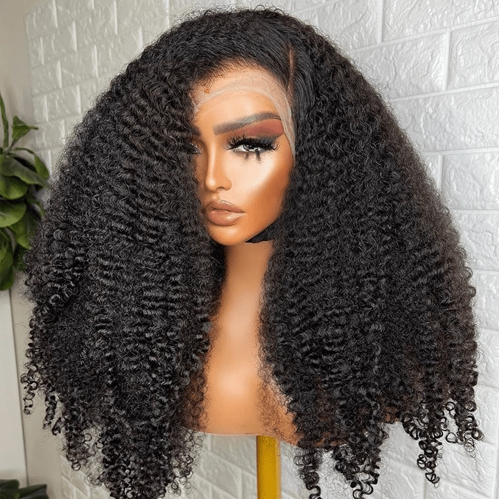 13x4/13x6 HD Transparent Lace Front Wig kinky Curly Hair Pre Plucked Hairline Real Human Hair Wig-Geeta Hair
