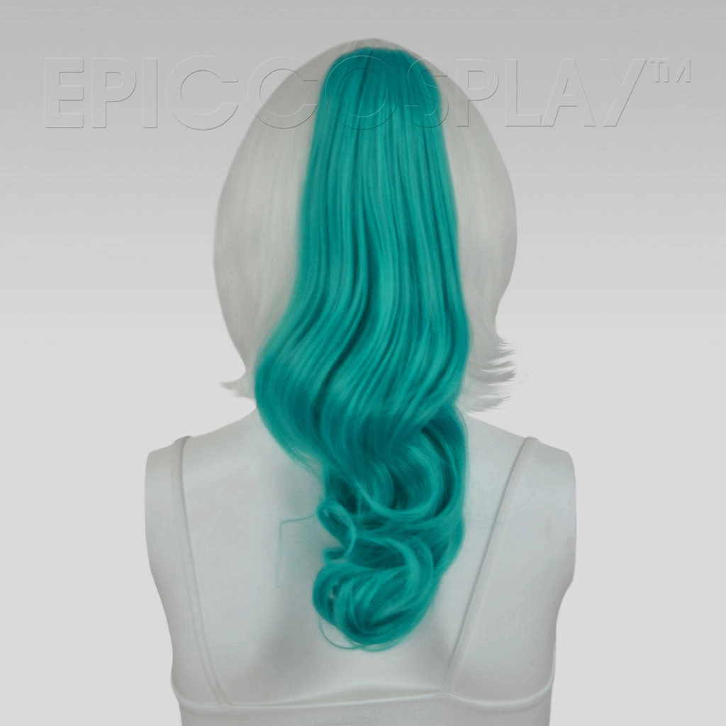 20" Vocaloid Green Wavy Curly Ponytail Clipon