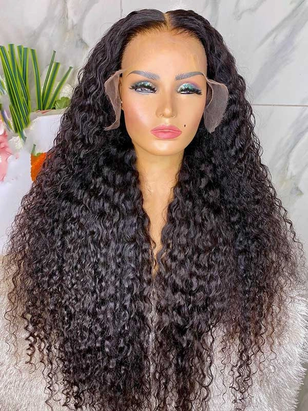 24hrs shipping Chinalacewig Undetectable HD Lace 13x6  Lace Wigs Virgin Hair Tint Curly Hair NCF78