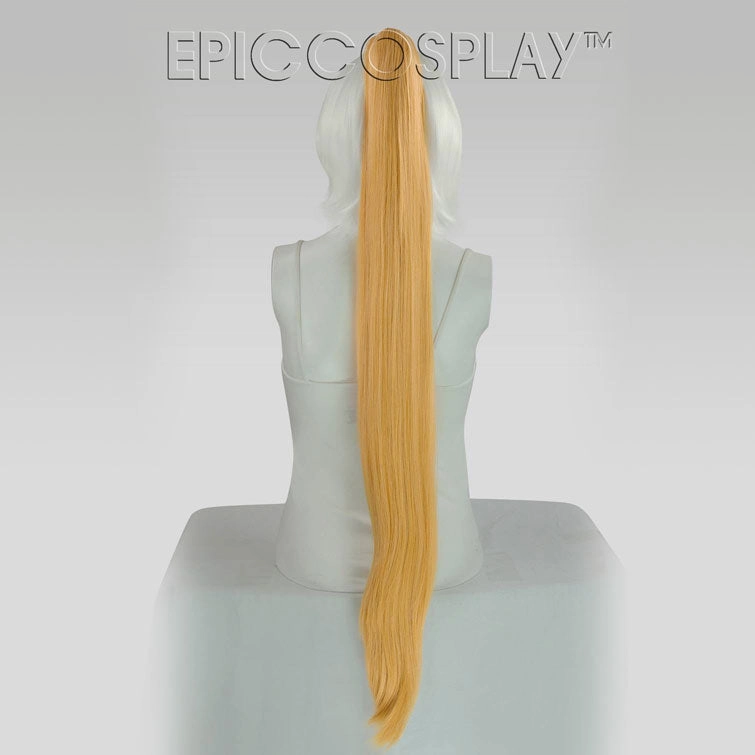 35" Butterscotch Blonde Straight Ponytail Clipon