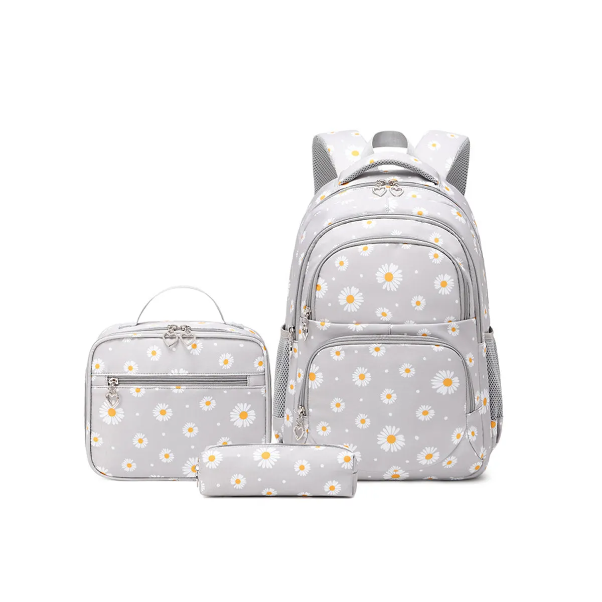 3Pcs Daisy Prints Backpack Sets Kids Bookbag for Teens