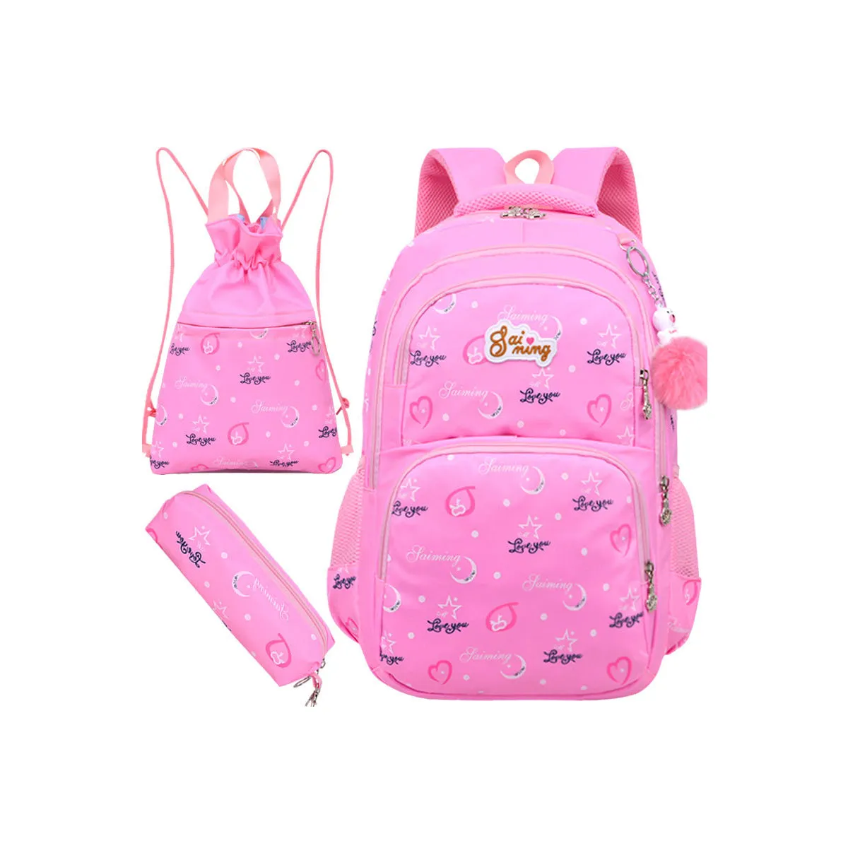 3Pcs New Schoolbag Cartoon Children's Schoolbag