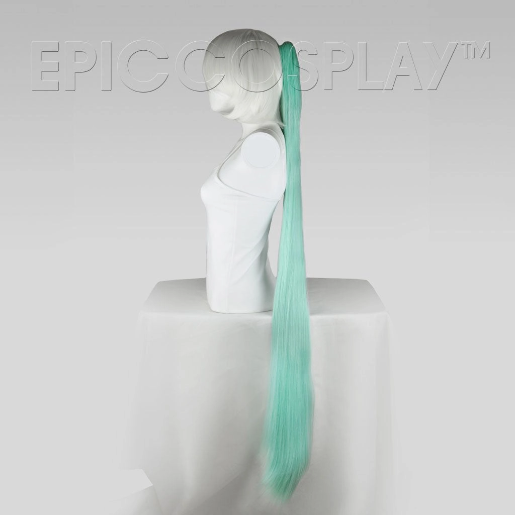 50" Straight Ponytail Clipon - Mint Green