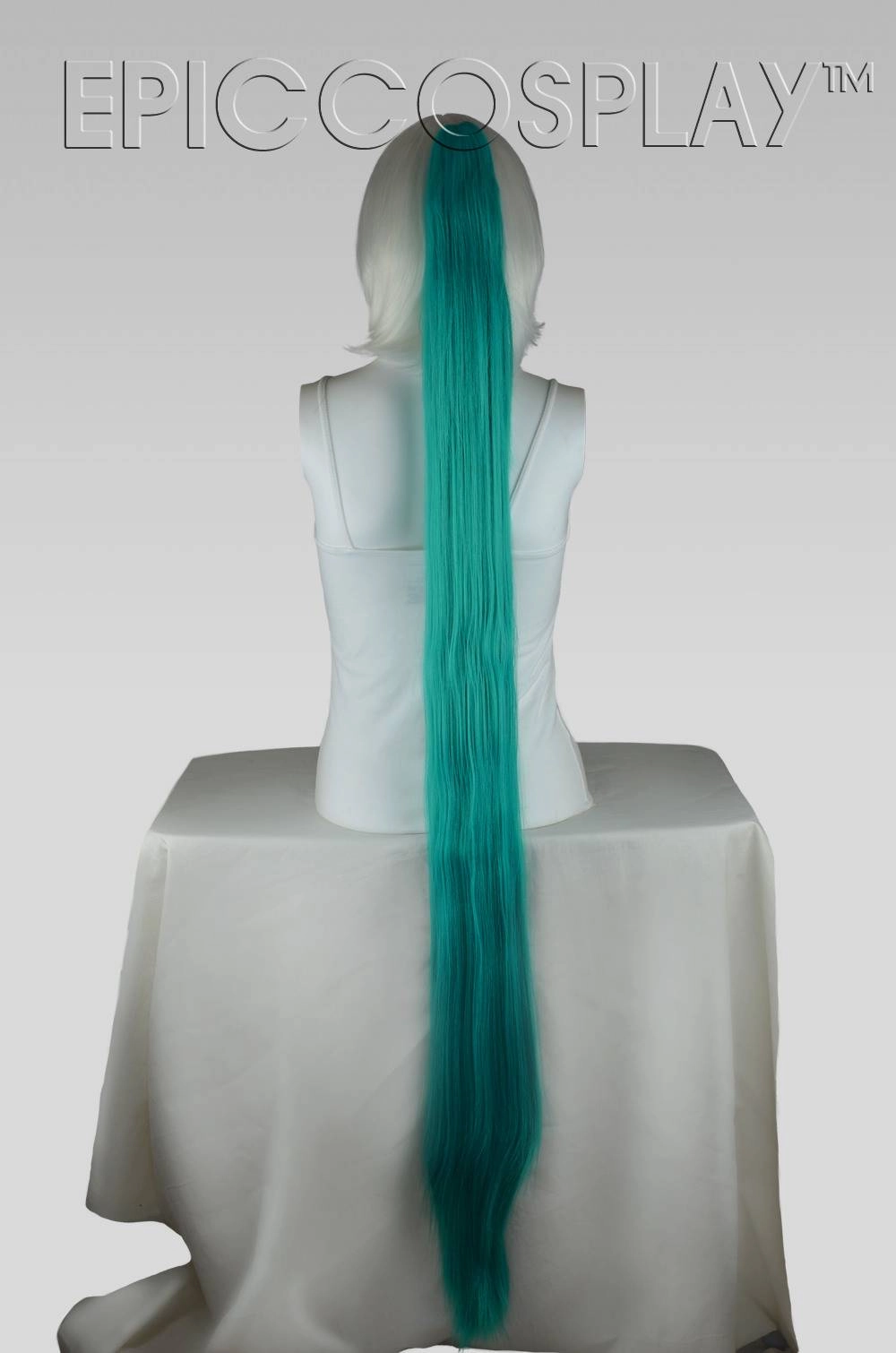 50" Straight Ponytail Clipon - Vocaloid Green