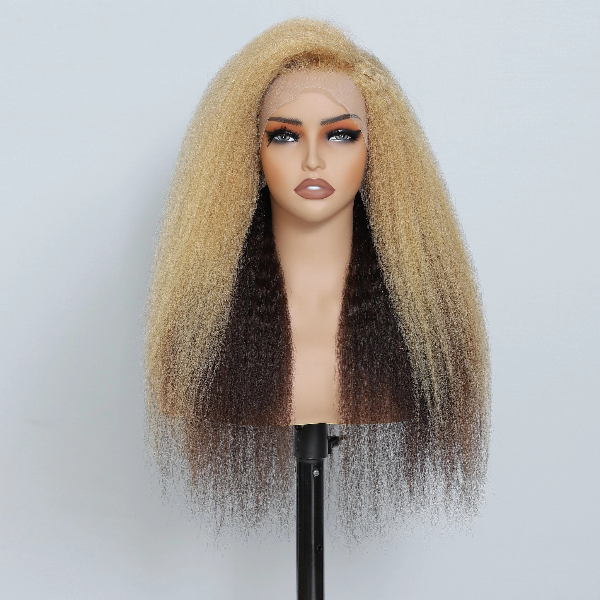 613 Blonde Lace Front Wig Kinky Straight Ombre Colored Human Hair Wigs For Black Women 13x4 Blonde Lace Front Wigs----Geeta Hair