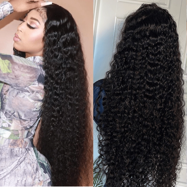 $259= 2 Wigs | Geeta 30" Deep Curly 13x4 Lace Front   10" Glueless Put On And Go Bob Wig Bogo Sale