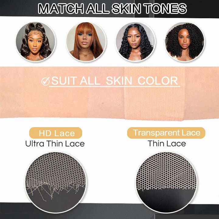 #4/27 Colored Wigs Natural Wavy 13x4 Lace Front Human Hair Wig Pre Plucked 250% Density No Code Needed
