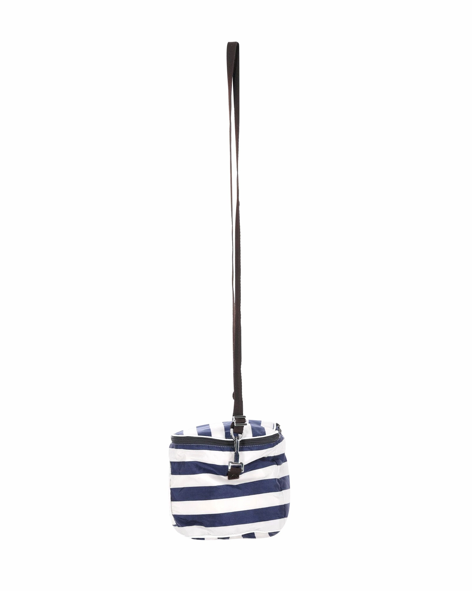 'S Max Mara Striped Bag in White Polyamide