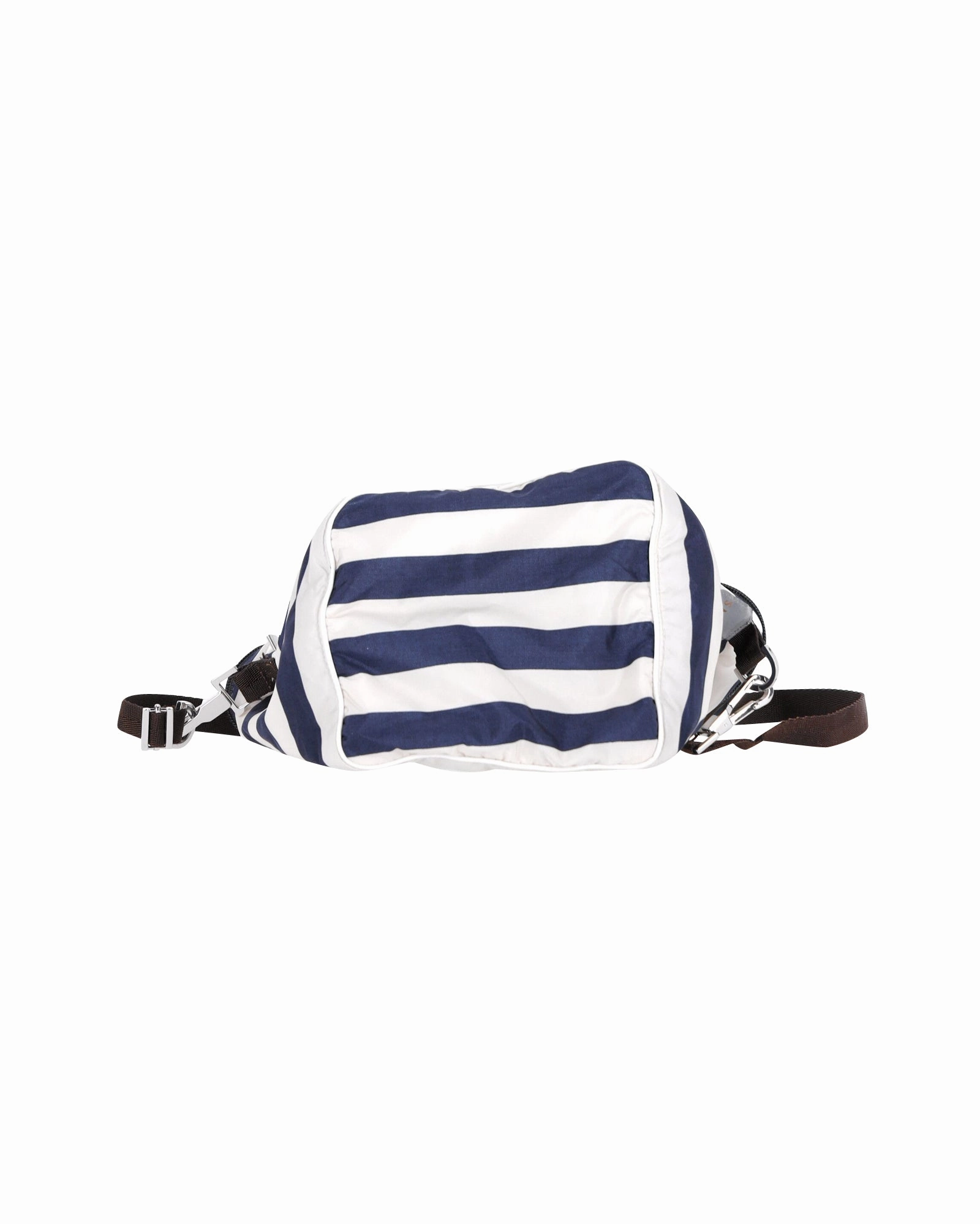 'S Max Mara Striped Bag in White Polyamide