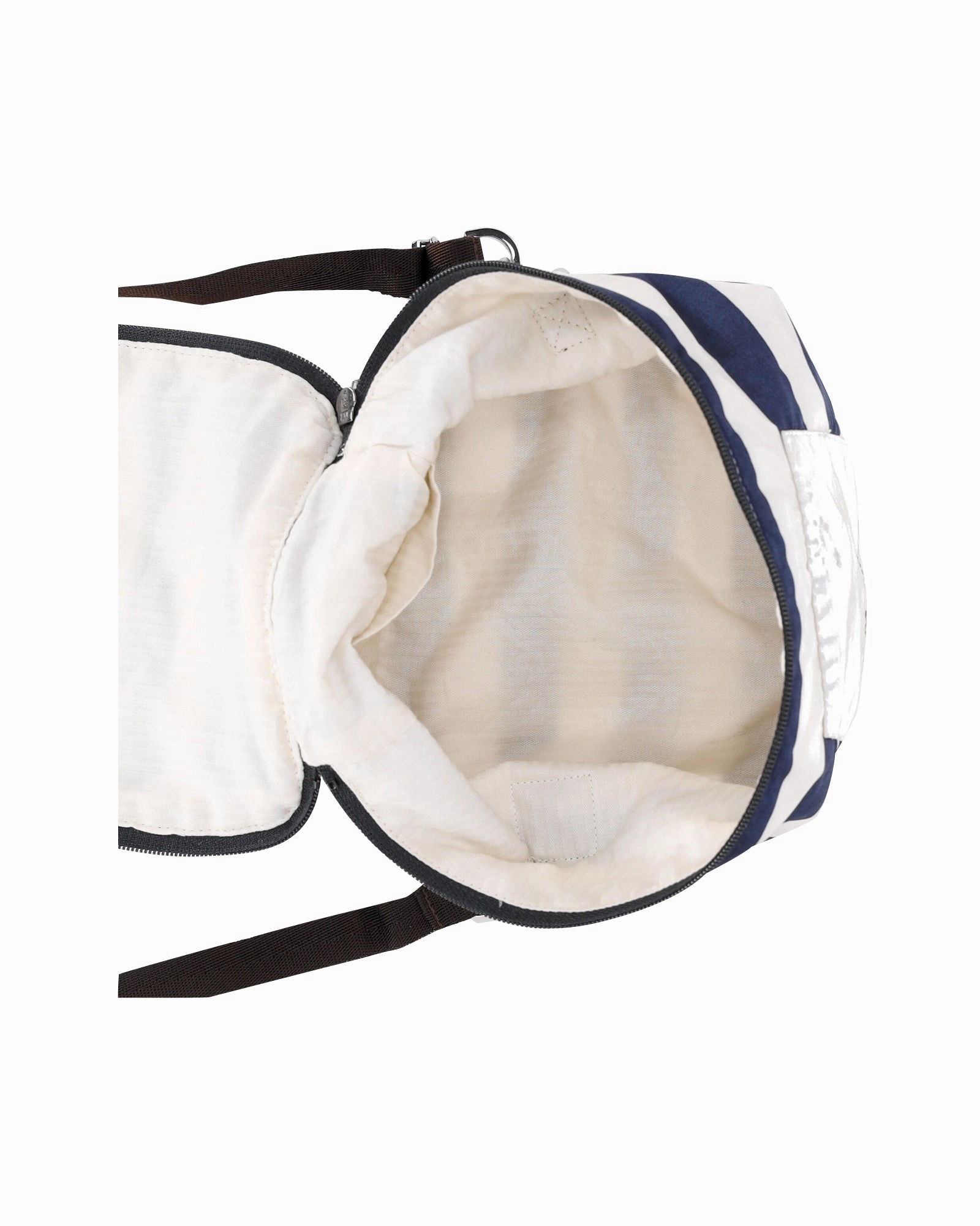'S Max Mara Striped Bag in White Polyamide