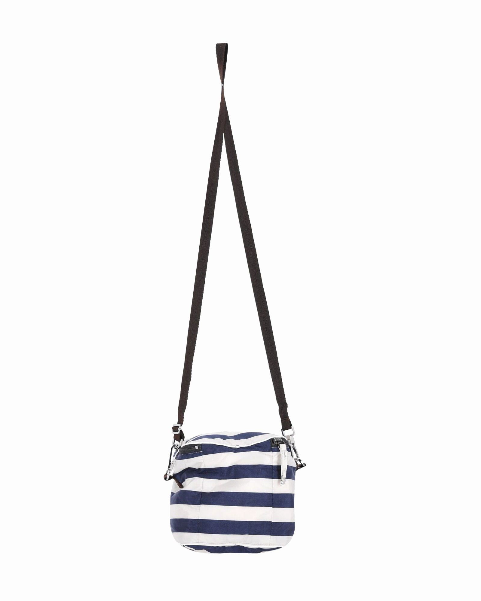 'S Max Mara Striped Bag in White Polyamide
