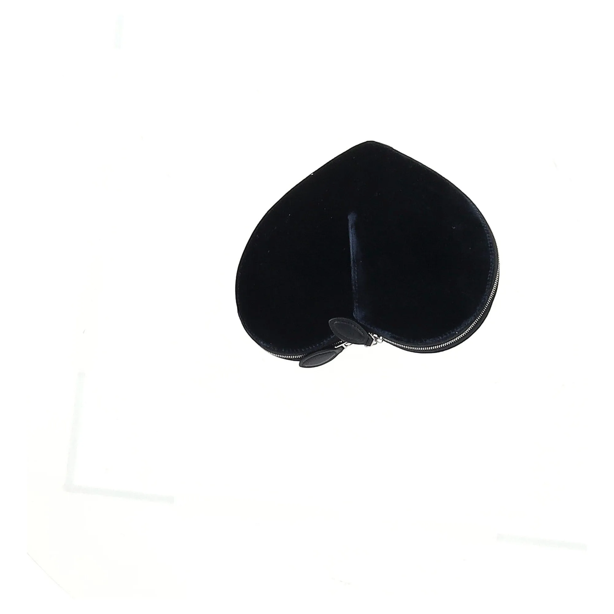 Ala?a Le C?ur Heart Clutch in Blue Velvet
