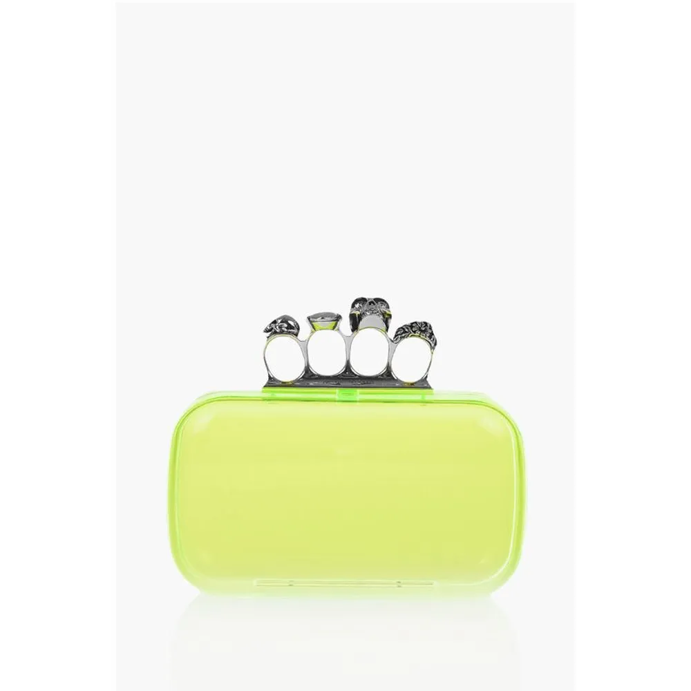 Alexander McQueen See-Through FOUR RING Hard Clutch Bag