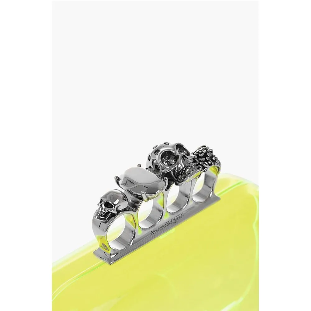 Alexander McQueen See-Through FOUR RING Hard Clutch Bag