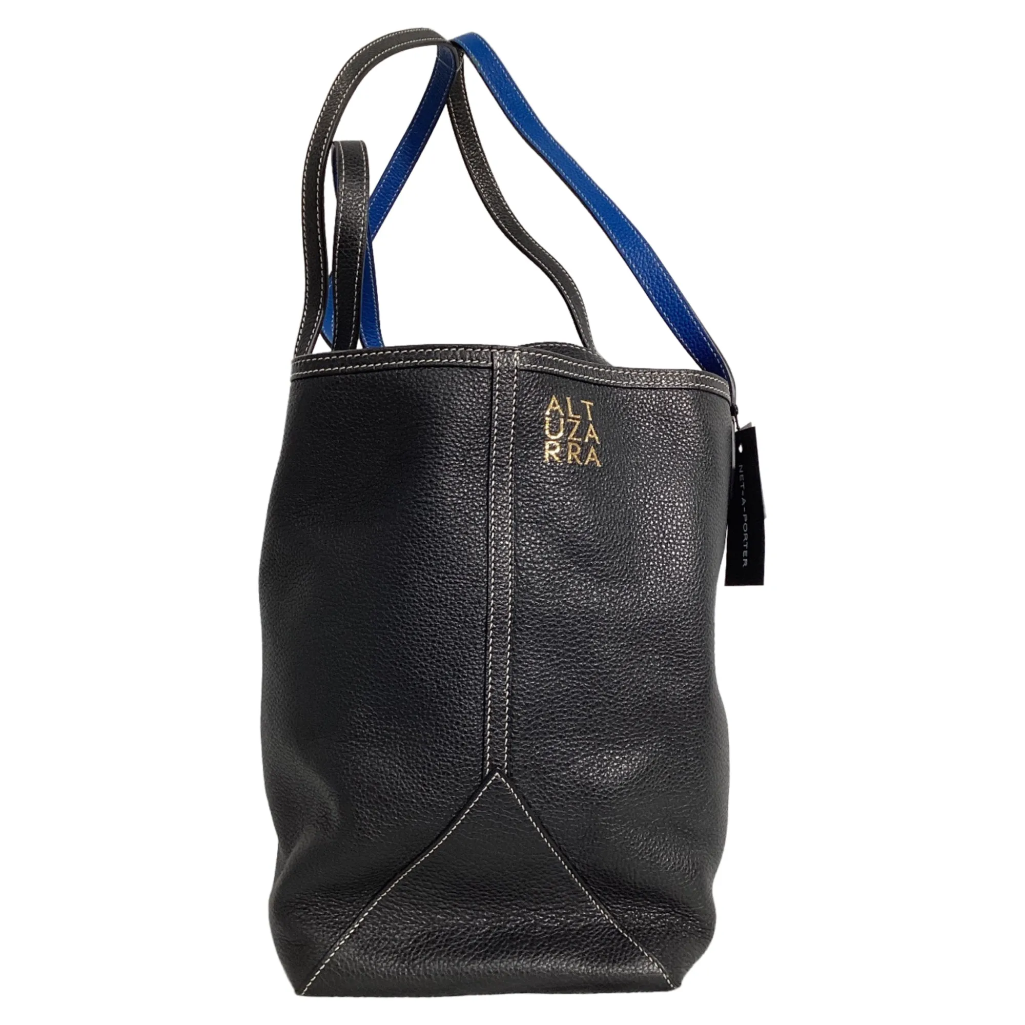 Altuzarra Duo Large Reversible Textured Tote in Black Leather
