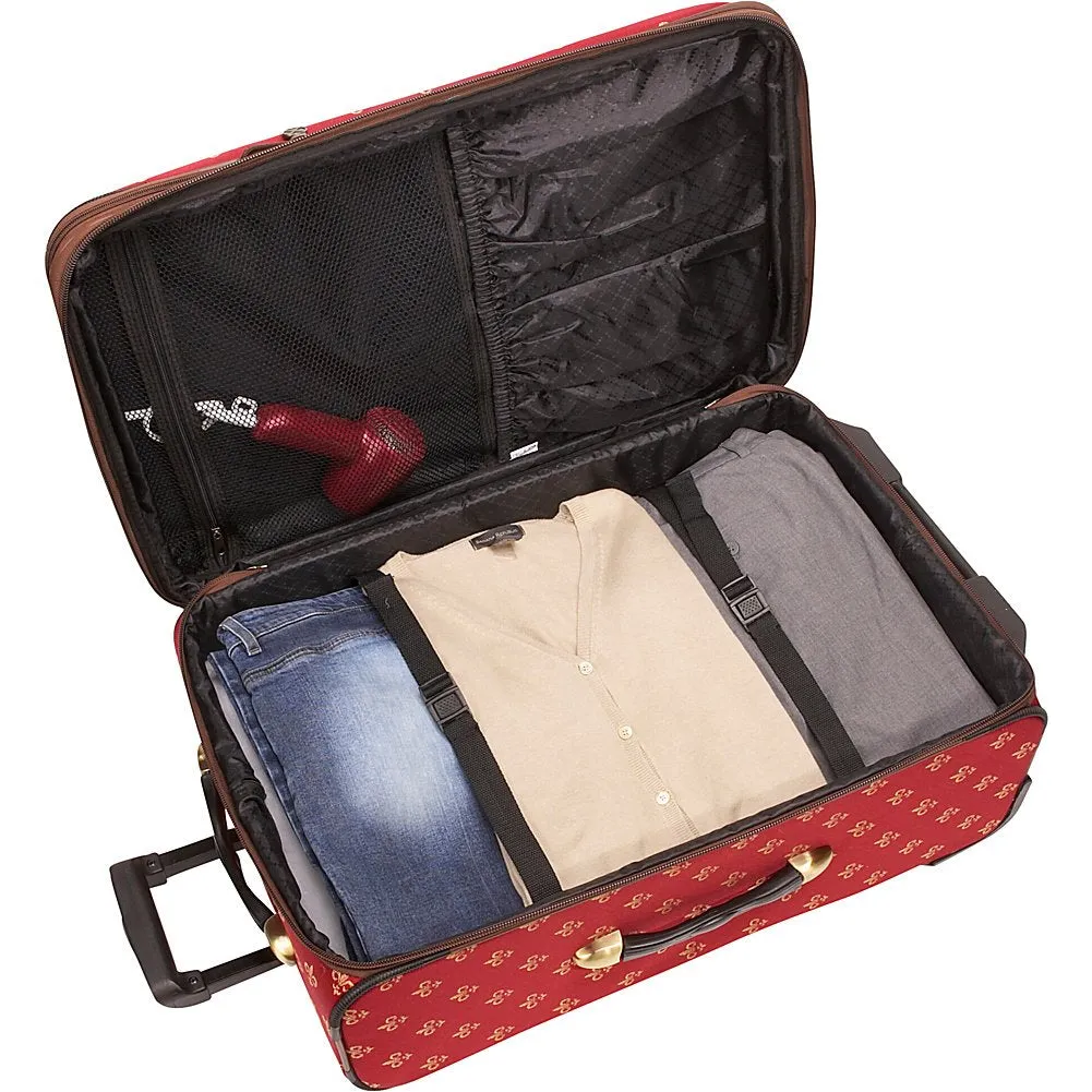 American Flyer Fleur de lis 4 Piece Set 4-Wheel Luggage Sets