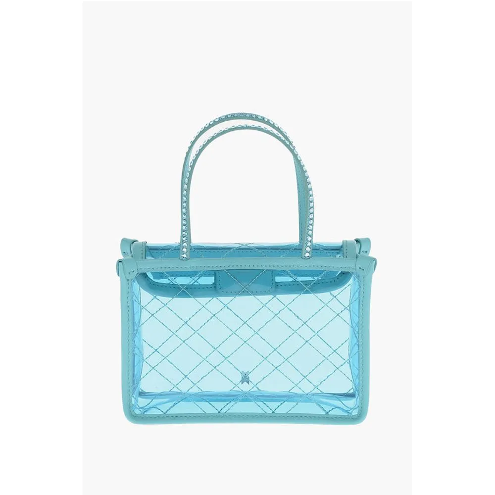 Amina Muaddi Pvc BETTY Mini Handbag with Rhinestoned Women's Detailing