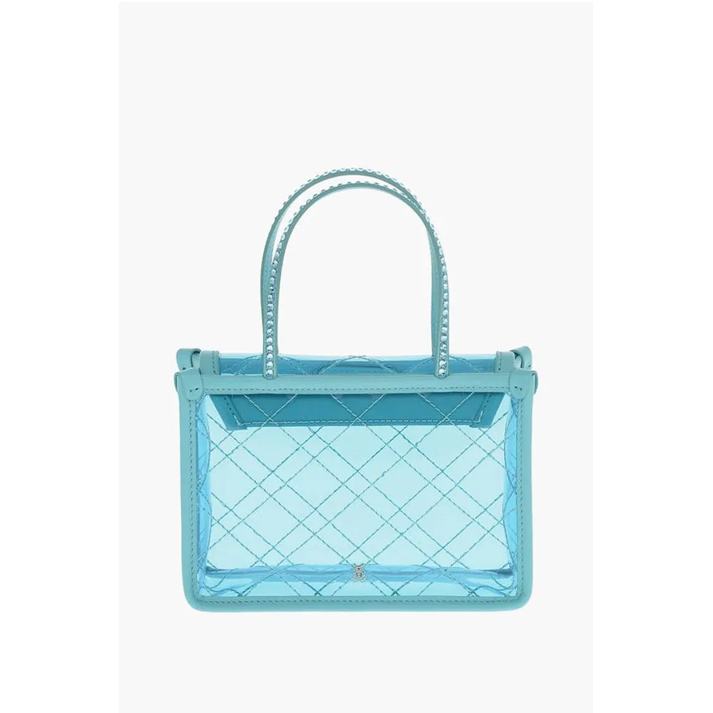 Amina Muaddi Pvc BETTY Mini Handbag with Rhinestoned Women's Detailing