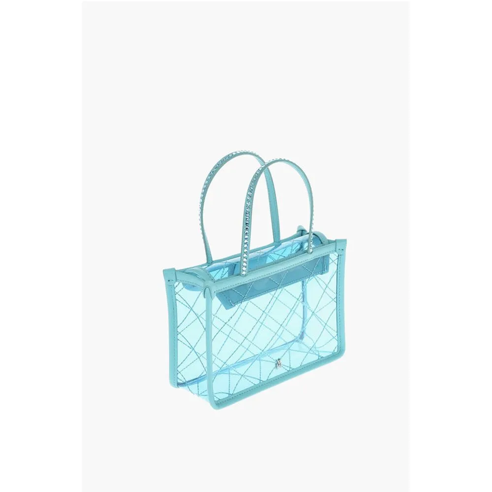 Amina Muaddi Pvc BETTY Mini Handbag with Rhinestoned Women's Detailing