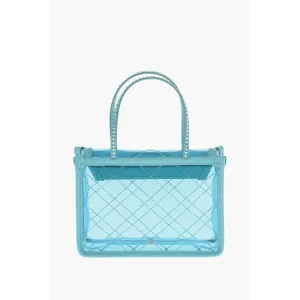 Amina Muaddi Pvc BETTY Mini Handbag with Rhinestoned Women's Detailing