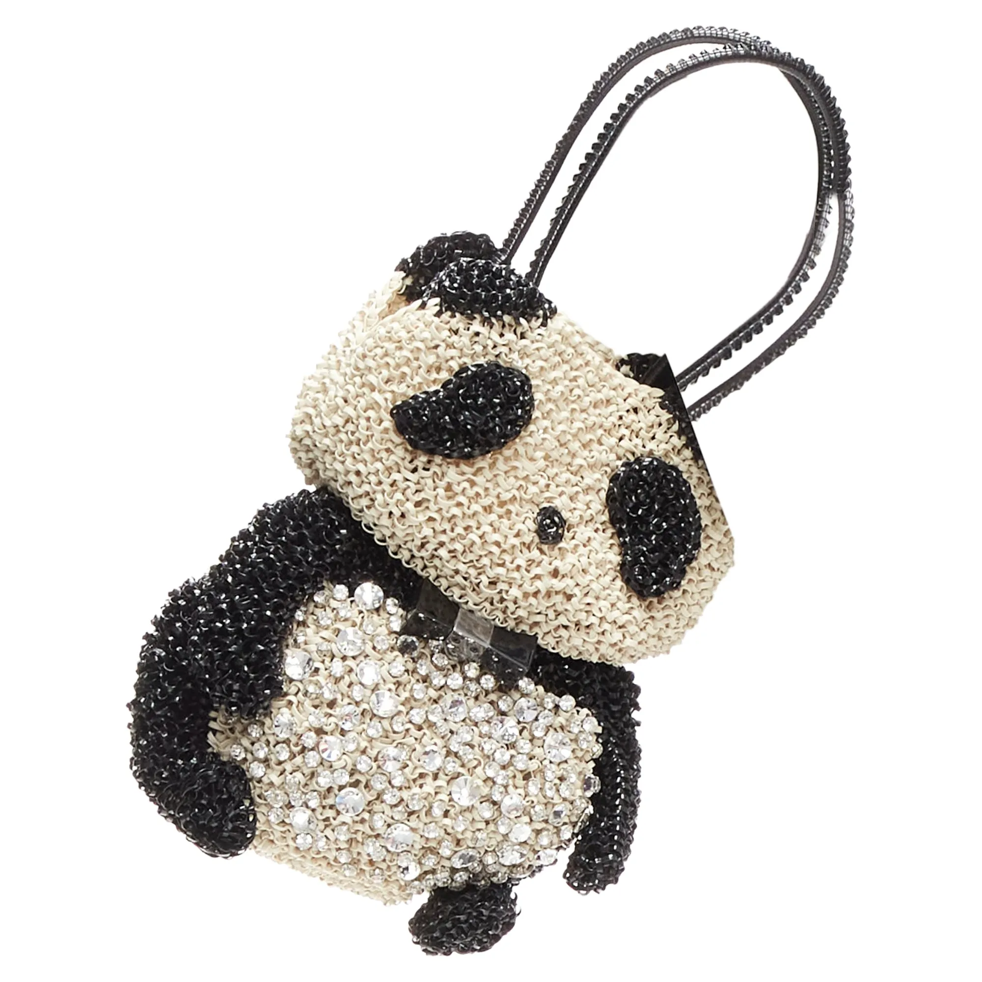 Anteprima Wire Bag rhinestone crystal Panda tote