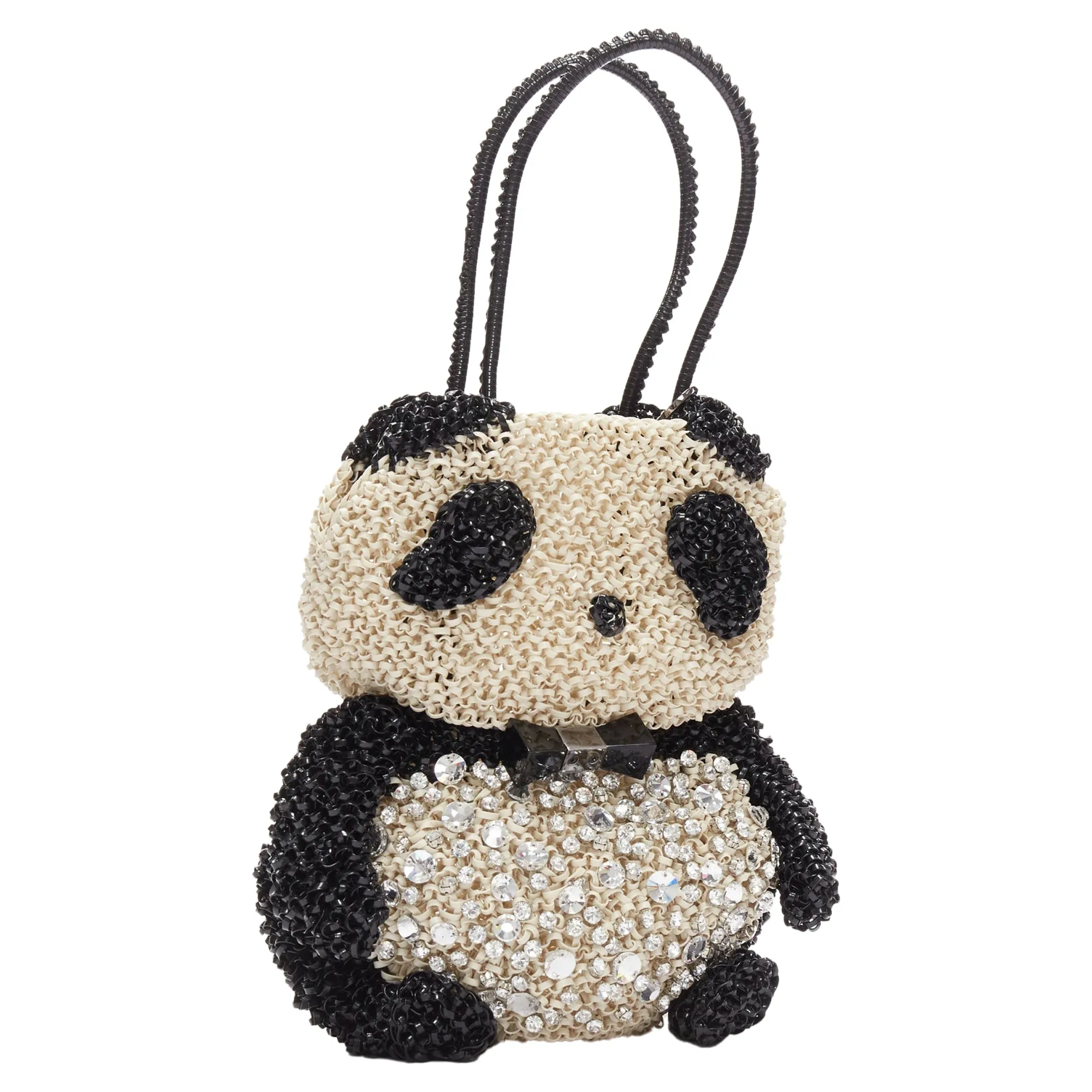 Anteprima Wire Bag rhinestone crystal Panda tote