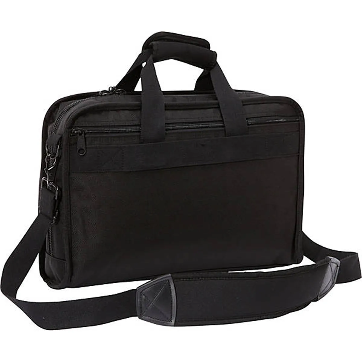 A.SAKS Ballistic Nylon Organizer Brief 8 Pocket w/Laptop Compartment