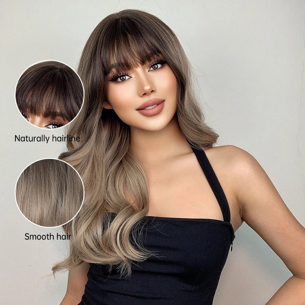Ash Brown Ombre Wig