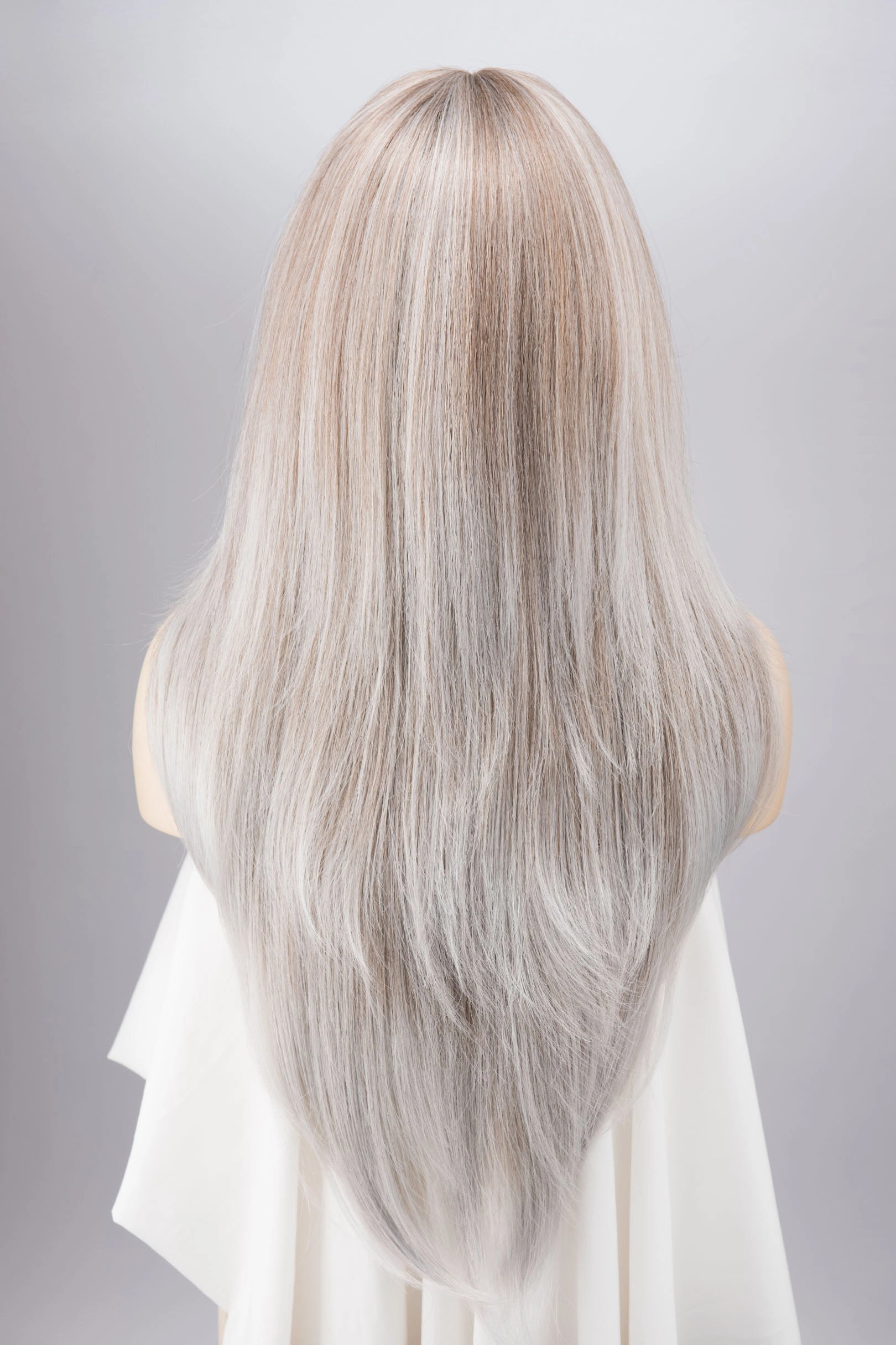Ash Grey with Icy Silver Highlights Lace Wig Onida