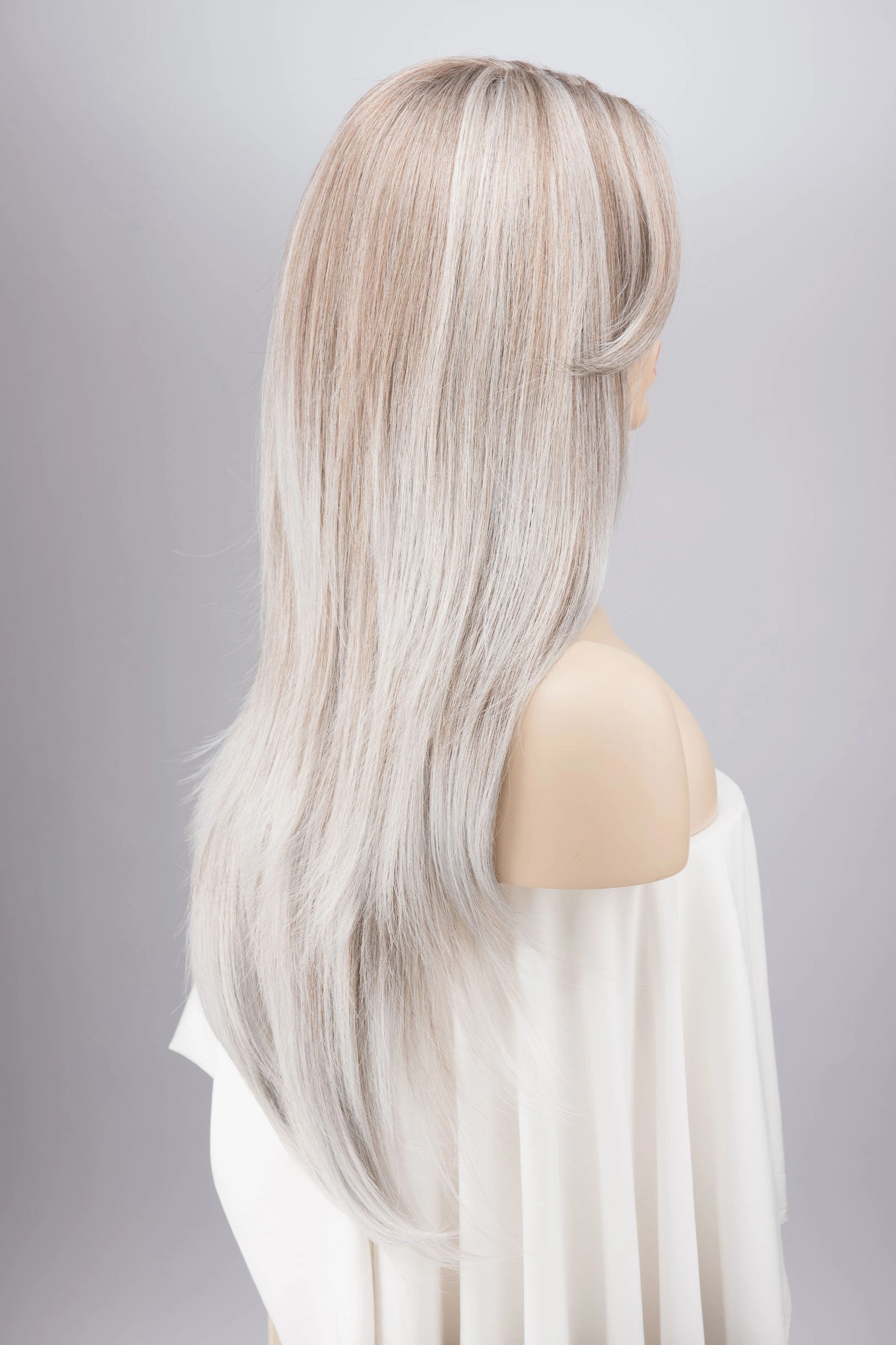 Ash Grey with Icy Silver Highlights Lace Wig Onida