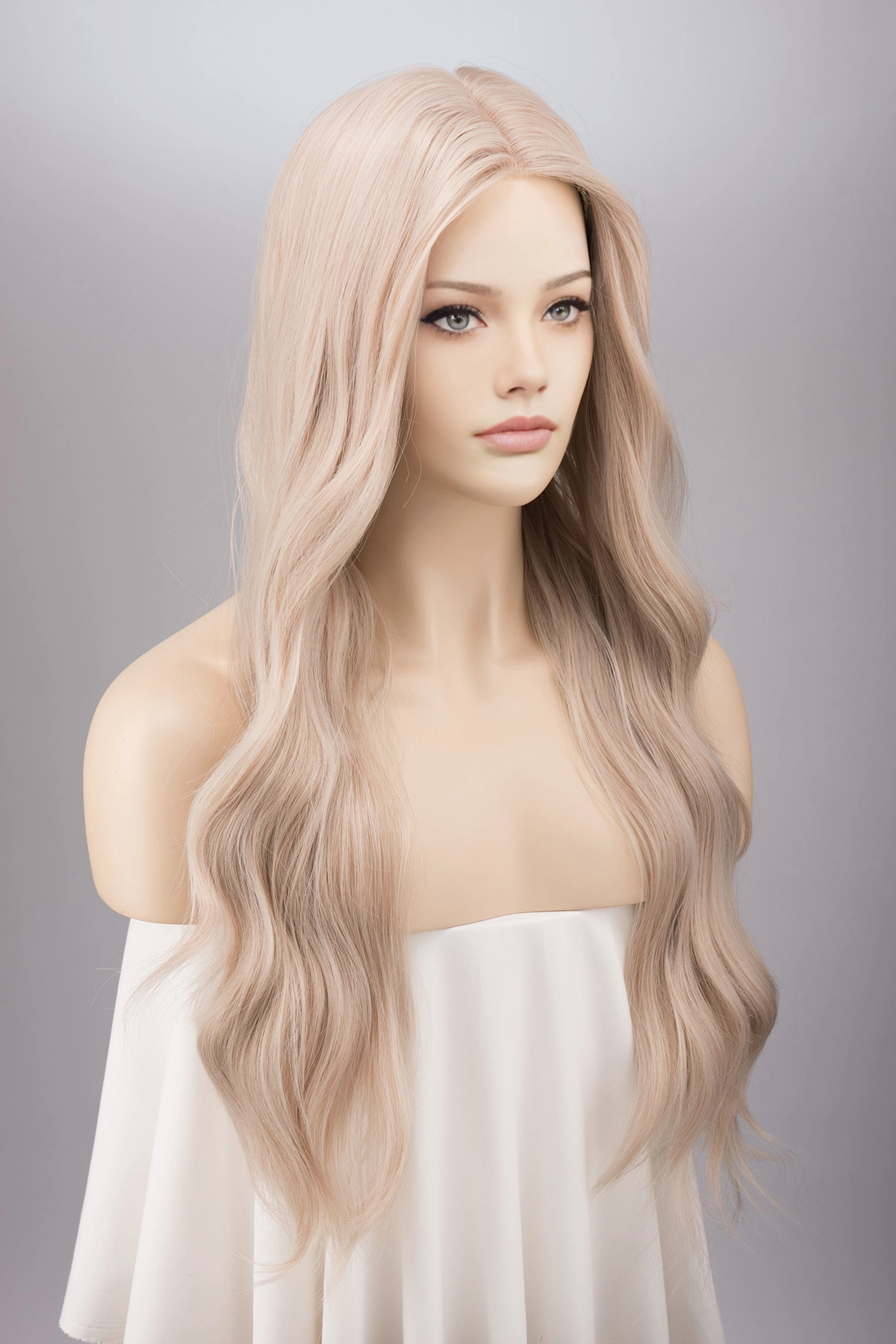 Ash Silver Grey with Pink Undertone Small Lace Wig Kacey