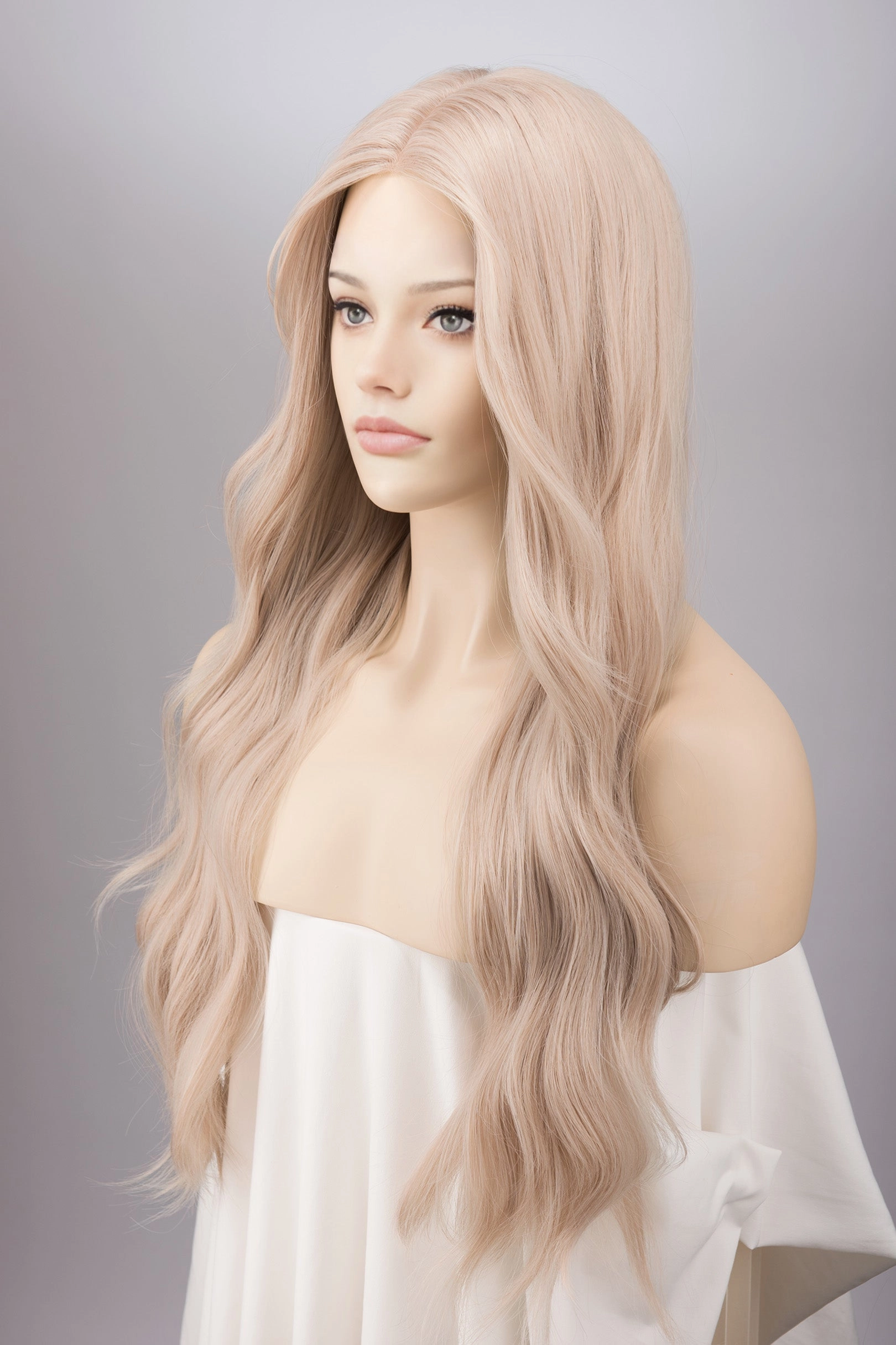 Ash Silver Grey with Pink Undertone Small Lace Wig Kacey