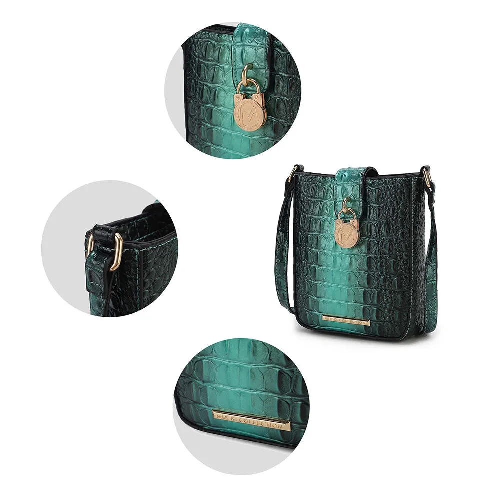Avery Women's Embossed Gradient Fashion Crossbody Bag by Mia K