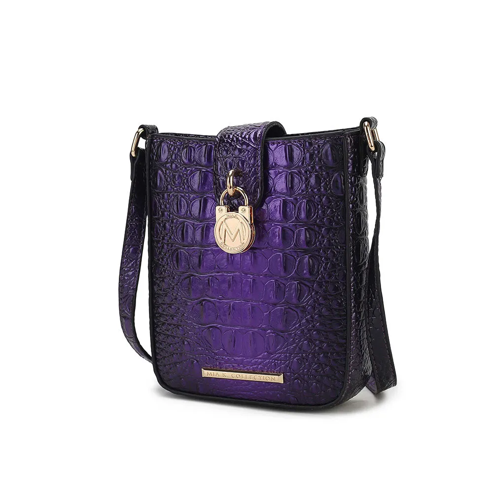 Avery Women's Embossed Gradient Fashion Crossbody Bag by Mia K