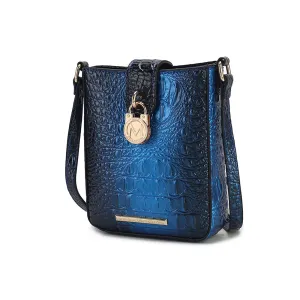 Avery Women's Embossed Gradient Fashion Crossbody Bag by Mia K