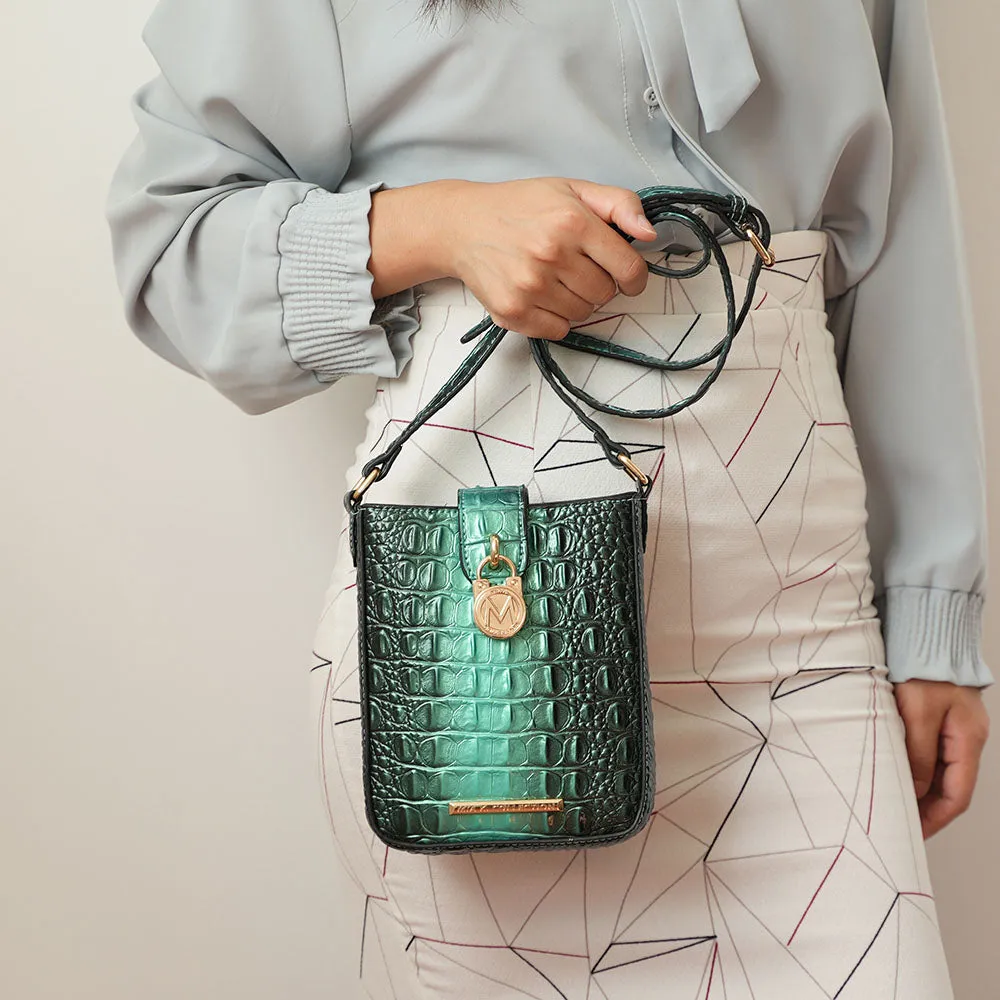 Avery Women's Embossed Gradient Fashion Crossbody Bag by Mia K