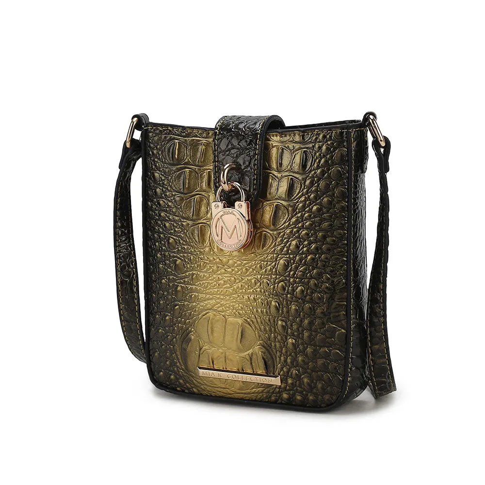 Avery Women's Embossed Gradient Fashion Crossbody Bag by Mia K