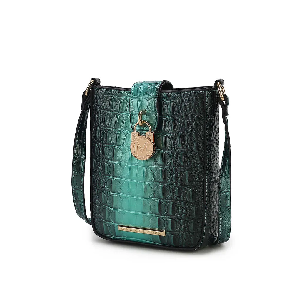 Avery Women's Embossed Gradient Fashion Crossbody Bag by Mia K