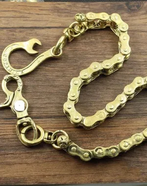 Badass Brass Gold Mens 18 Bike Chain Pants Chain Wallet Chain Motorcycle Wallet Chain for Men