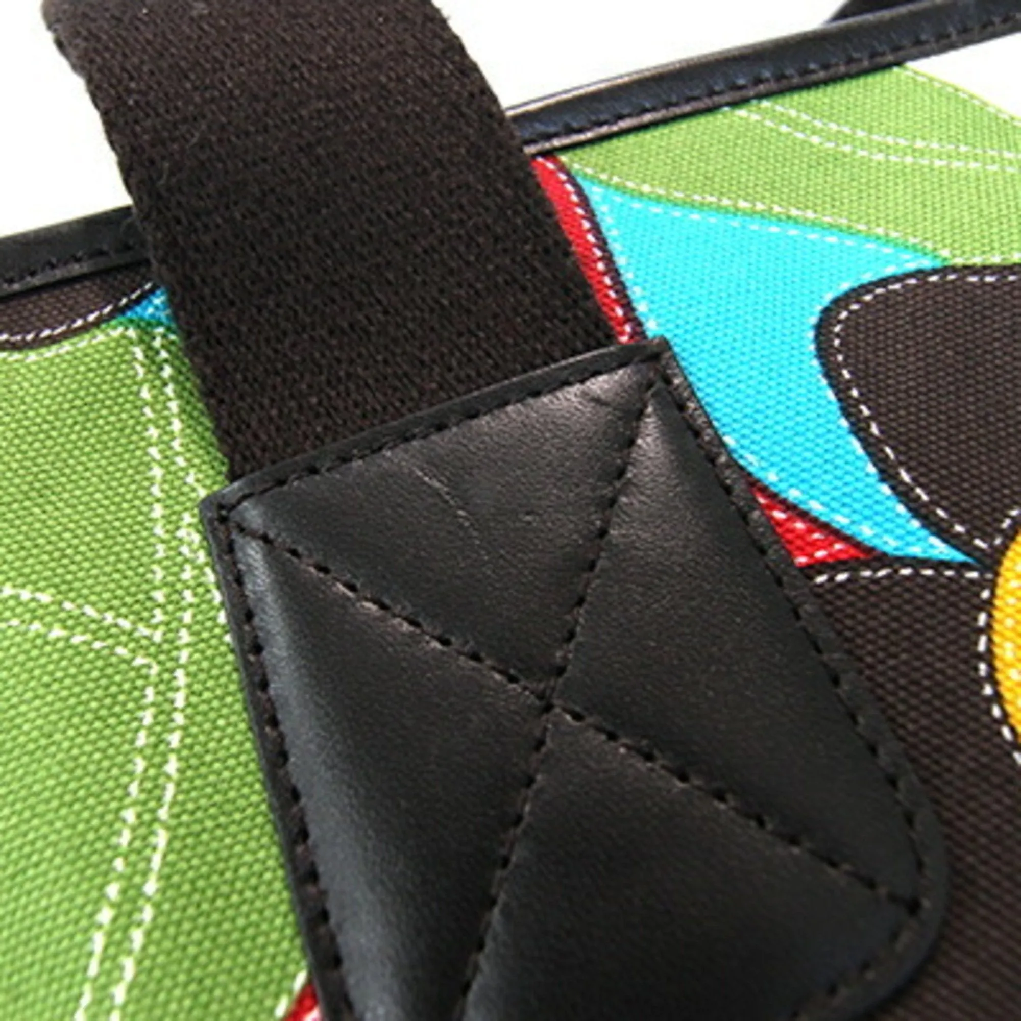 Bally  Canvas Leather Handbag Tote Bag (Pre-Owned)