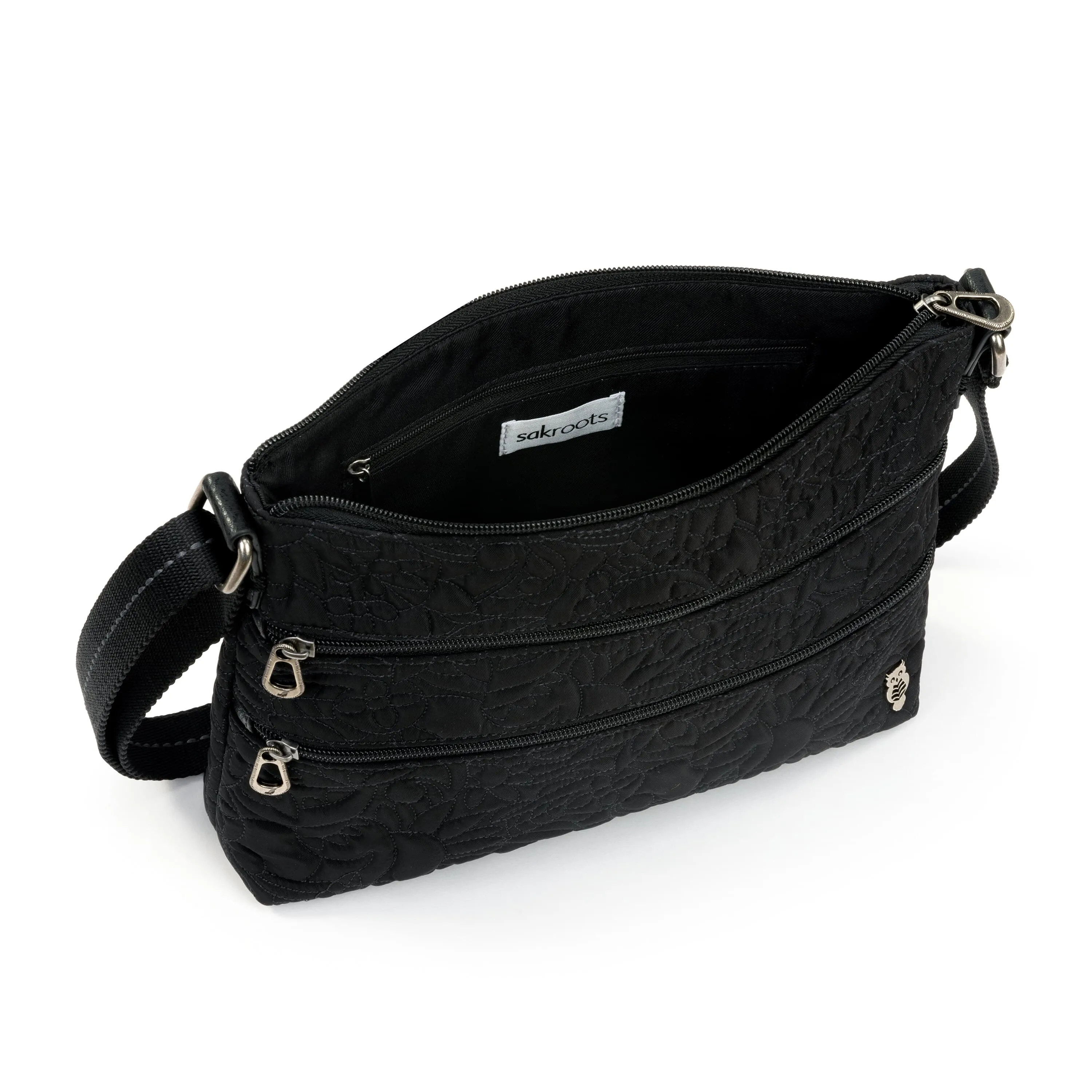 Basic Crossbody - EcoTwill - Black Spirit Desert Quilted
