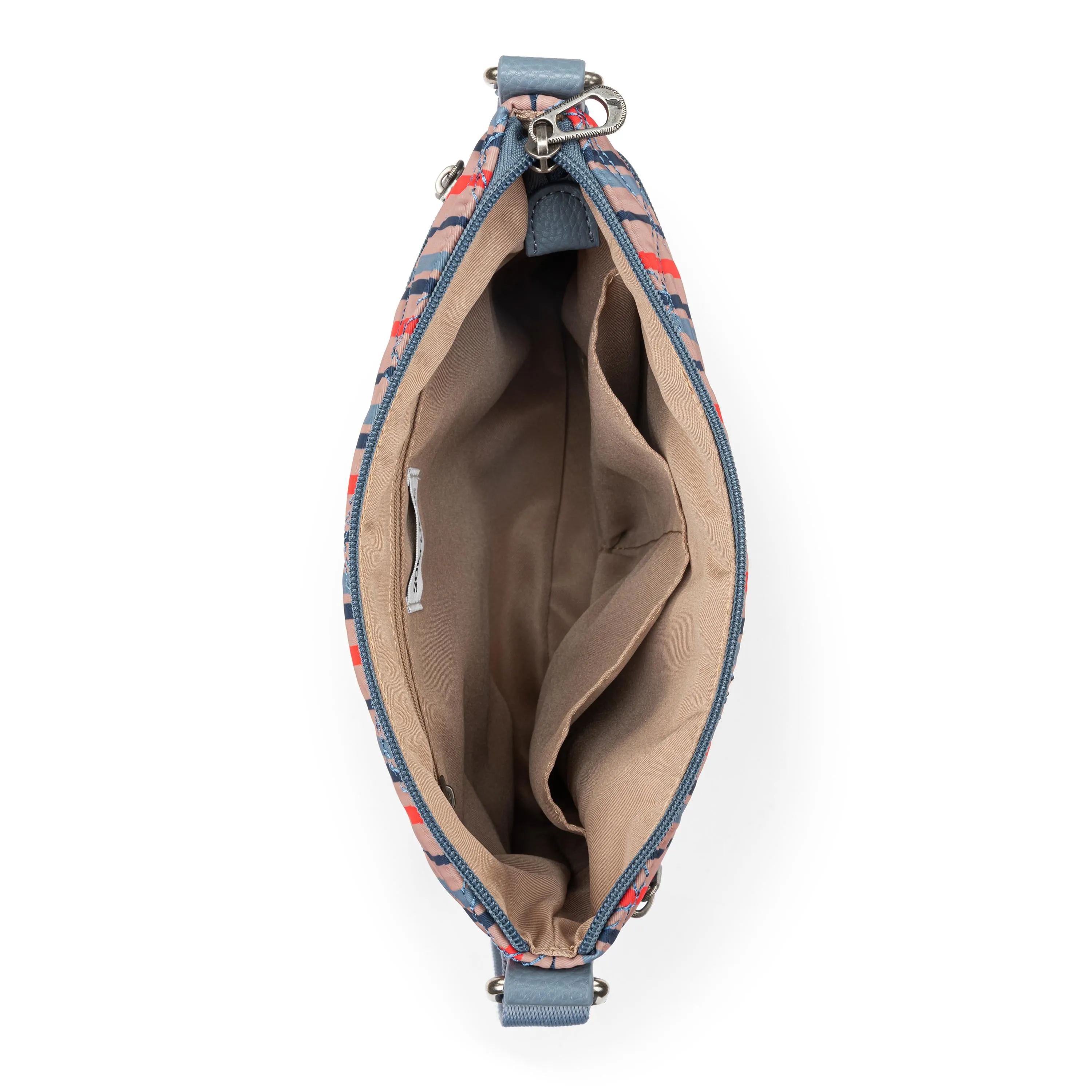 Basic Crossbody - EcoTwill - Vintage Multi Stripe Diamond Quilted
