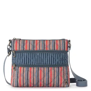 Basic Crossbody - EcoTwill - Vintage Multi Stripe Diamond Quilted