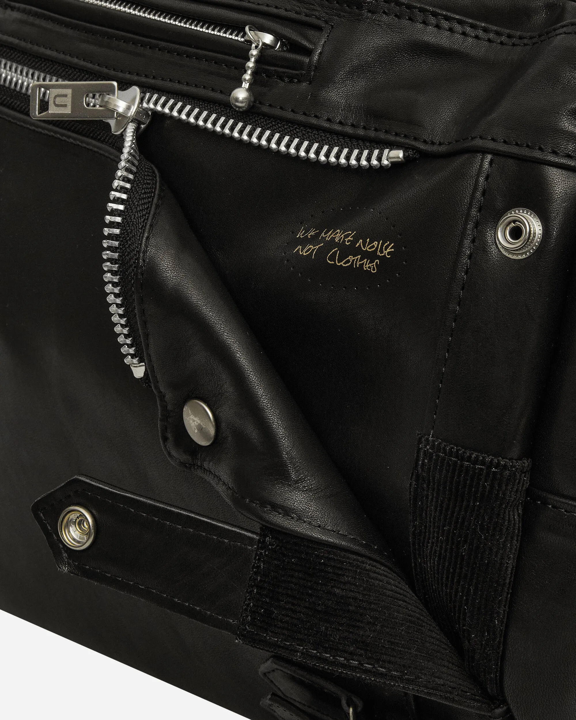 Basic Leather Riders Bag Black