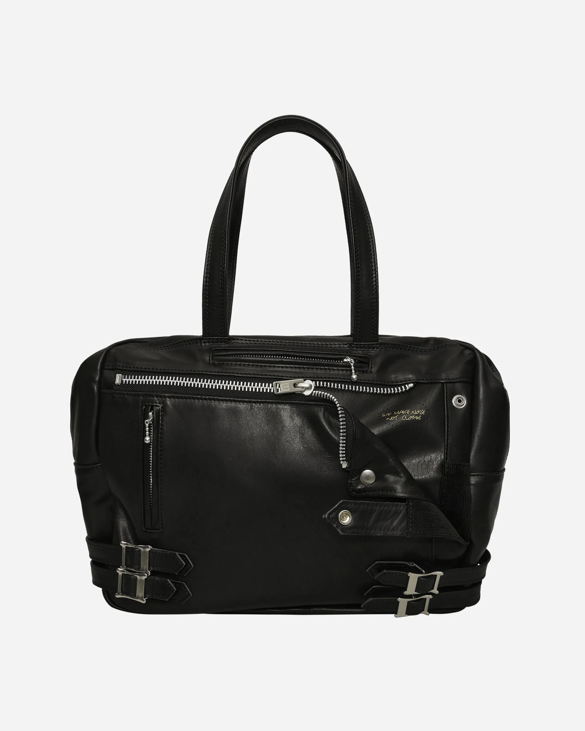 Basic Leather Riders Bag Black