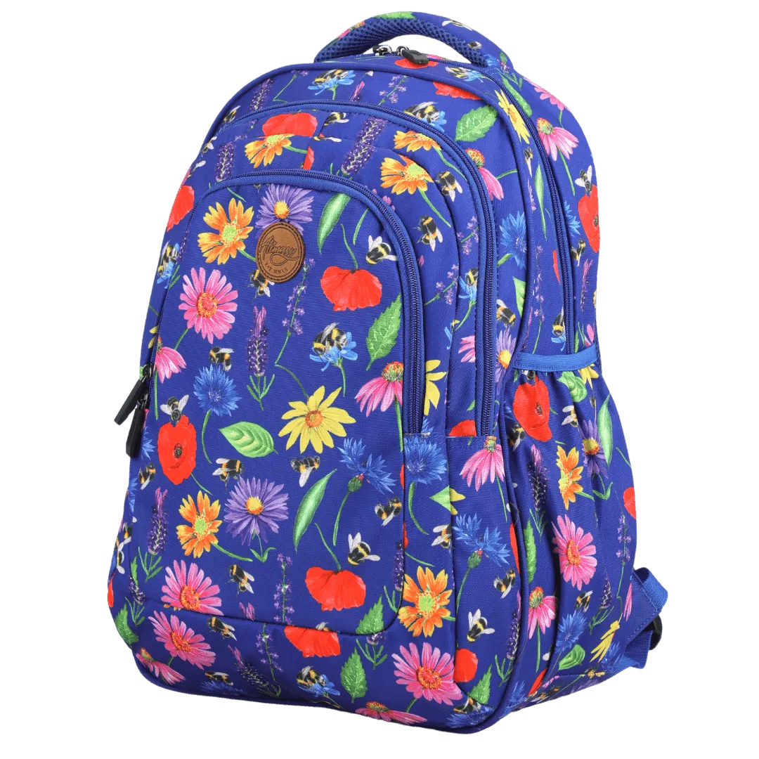 Bees & Wildflowers Large School Backpack