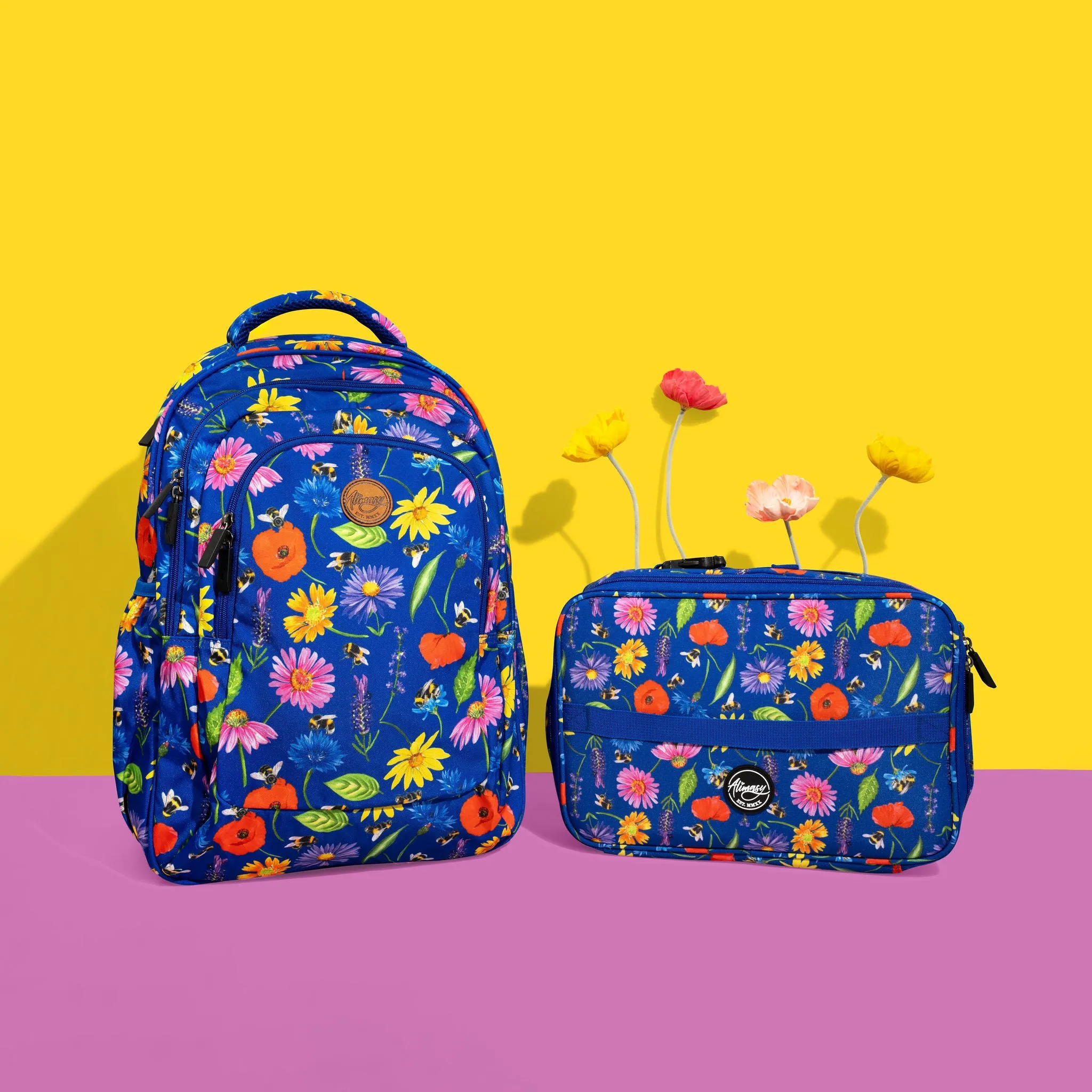 Bees & Wildflowers Large School Backpack