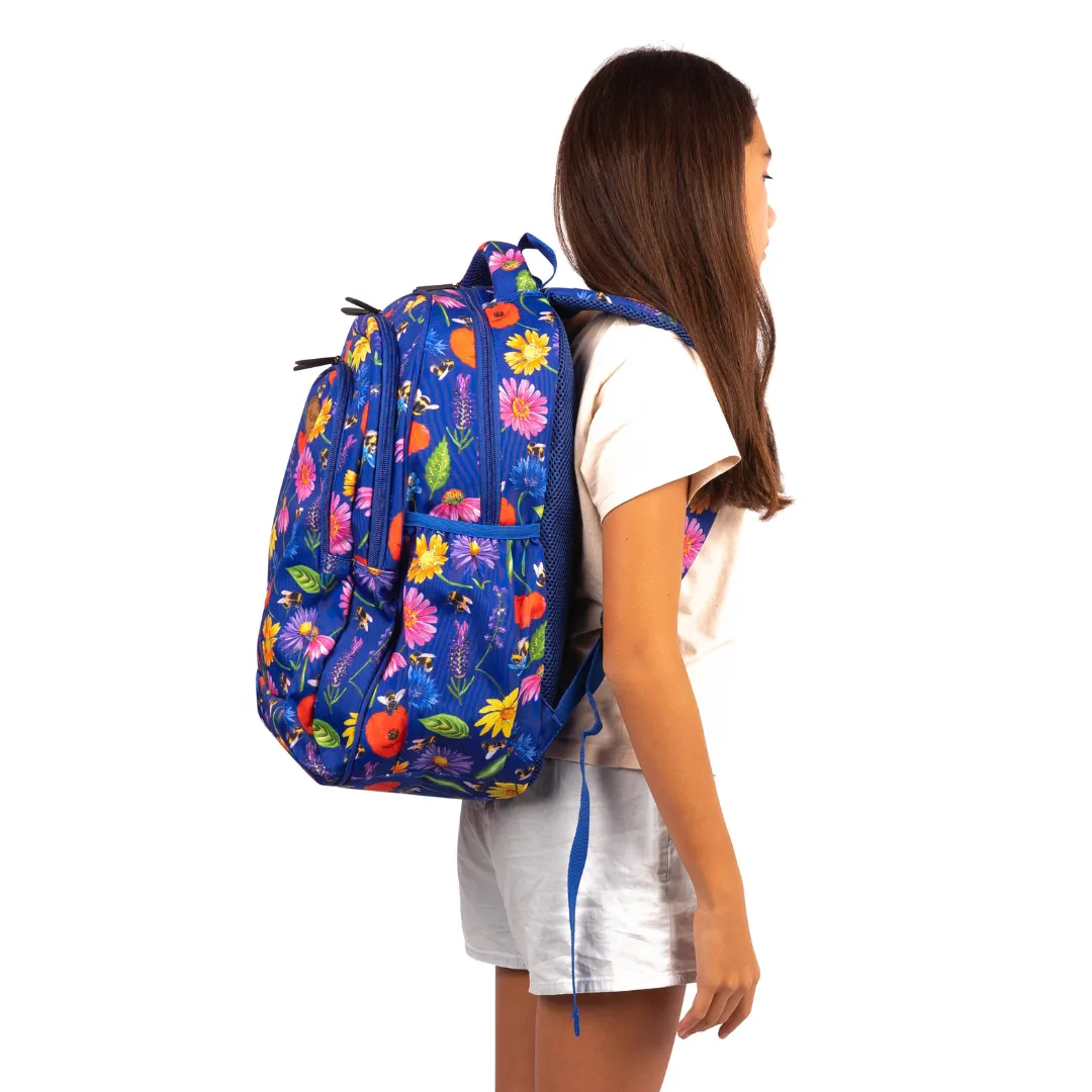 Bees & Wildflowers Large School Backpack