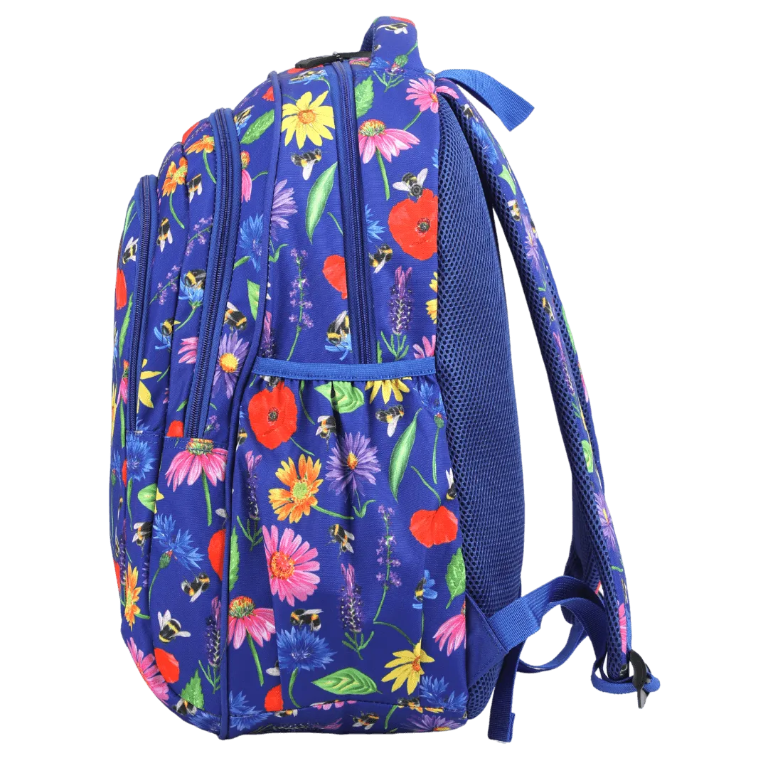 Bees & Wildflowers Large School Backpack